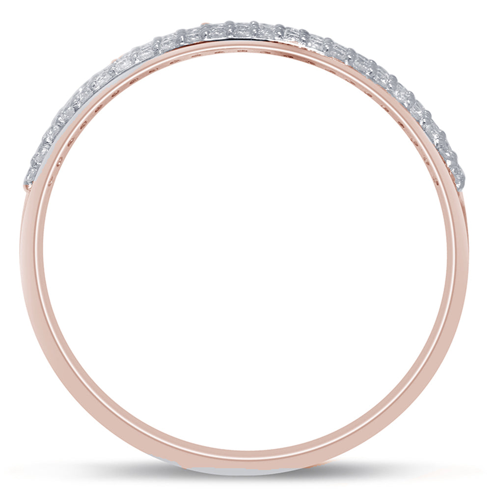 Muse Jewelry .23ct 14kt Rose Gold Diamond Band Size 6.5