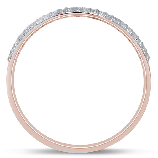 Muse Jewelry .23ct 14kt Rose Gold Diamond Band Size 6.5