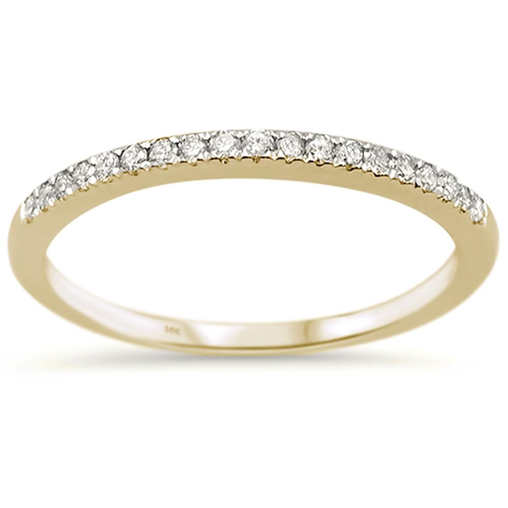 Muse Jewelry .15ct 14k Yellow Gold Diamond Accent Stackable Wedding Band Ring Size 6.5