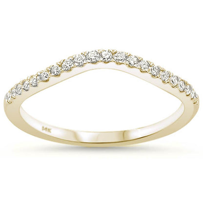 Muse Jewelry .19ct 14k Yellow Gold Stackable Wedding Anniversary Diamond Ring