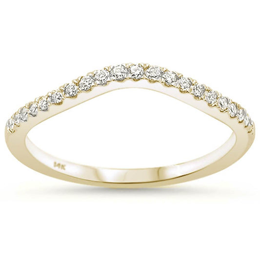 Muse Jewelry .19ct 14k Yellow Gold Stackable Wedding Anniversary Diamond Ring