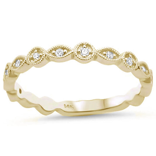 Muse Jewelry .09ct G SI 14kt Yellow Gold Diamond Band Ring Size 6.5