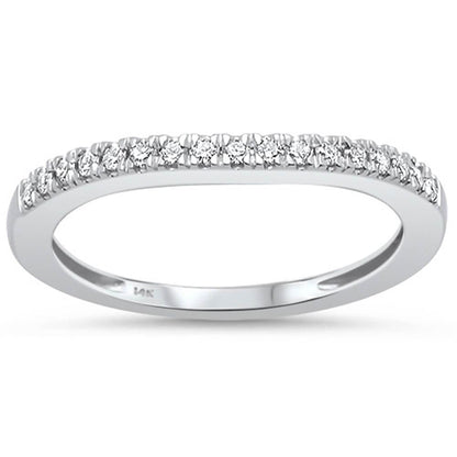 Muse Jewelry .16ct 14k White Gold Stackable Wedding Anniversary Diamond Ring Size 6.5