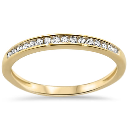 Muse Jewelry .13ct 14k Yellow Gold Diamond Wedding Band Anniversary Ring Size 6.5