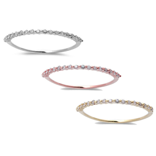 Muse Jewelry .13ct 14kt White, Rose, or Yellow Gold Pave Set Diamond Stackable Wedding Ring