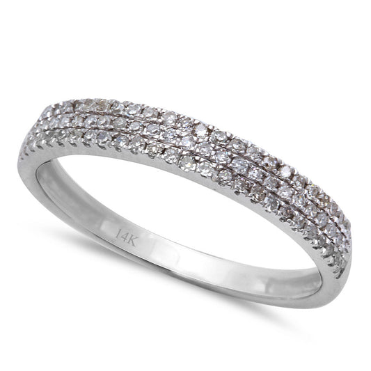 Muse Jewelry .23ct Round Diamond Pave Set Diamond Wedding Anniversary Band Size 6.5