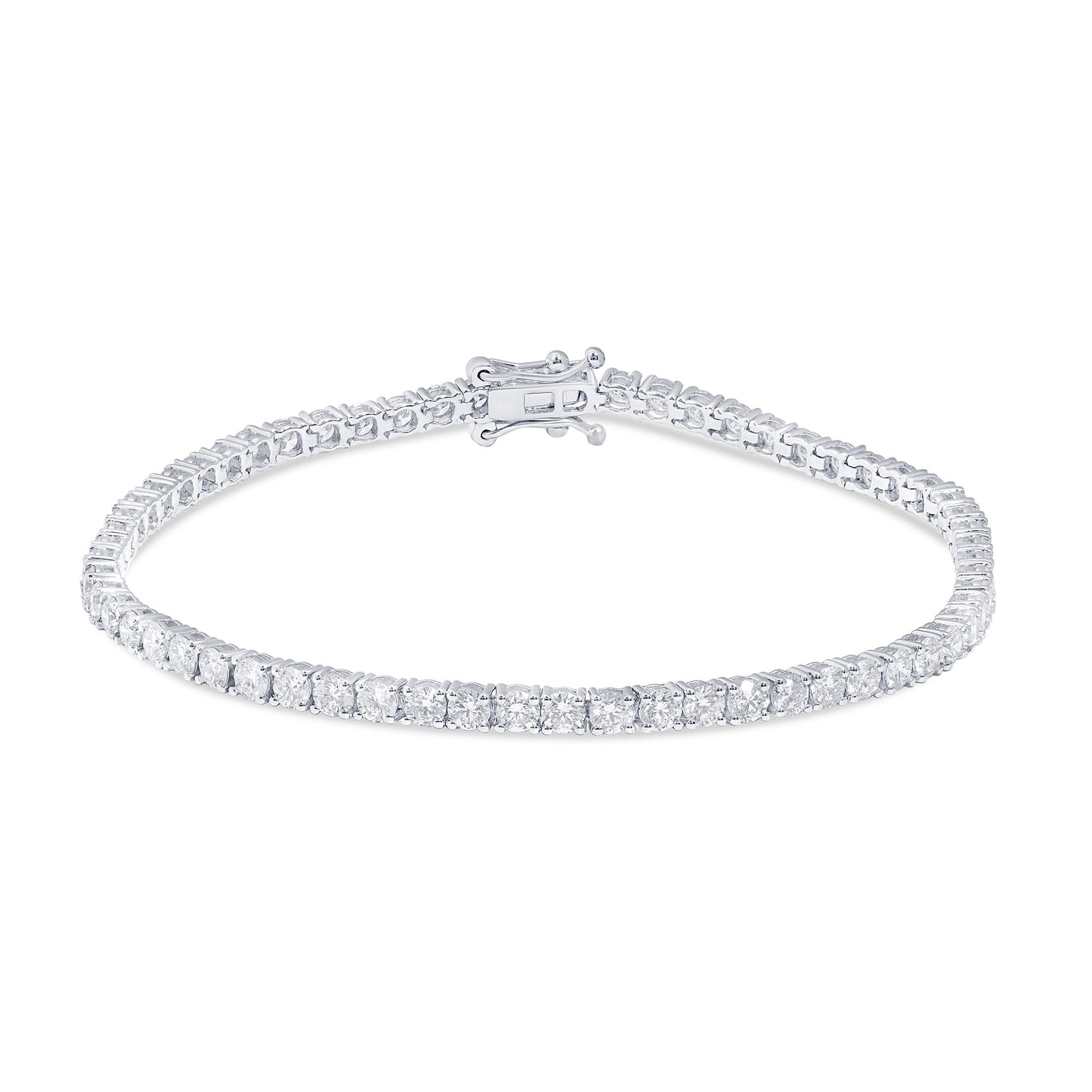 Muse Jewelry 5.01ct 14KT White Gold Diamond Tennis Bracelet 7"