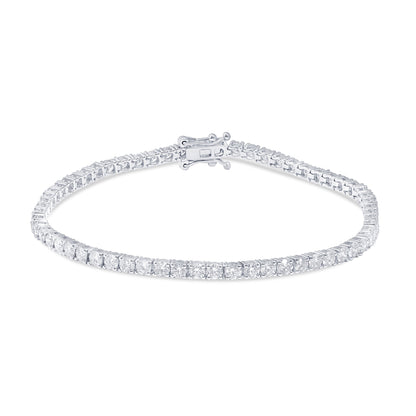 Muse Jewelry 5.03ct 14KT White Gold Diamond Tennis Bracelet 7"