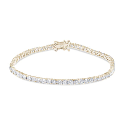 Muse Jewelry 5.08ct 14KT Yellow Gold Diamond Tennis Bracelet 7"