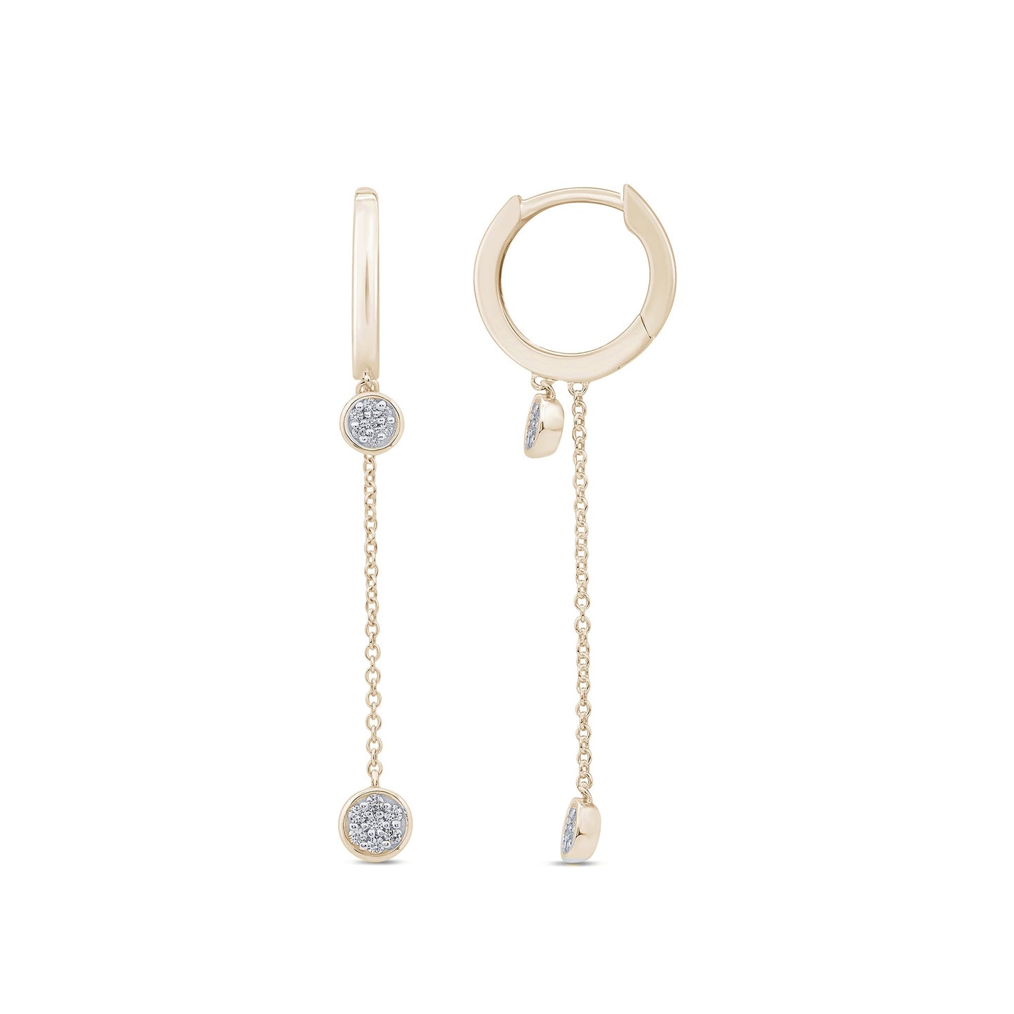 Muse Jewelry .15ct G SI 14K Yellow Gold Diamond Dangle Earrings