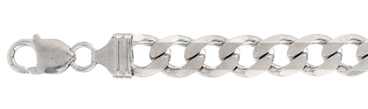 Muse Jewelry 400-17.5MM Flat Curb Chain Made in Italy Available in 8"- 32" inches NEW