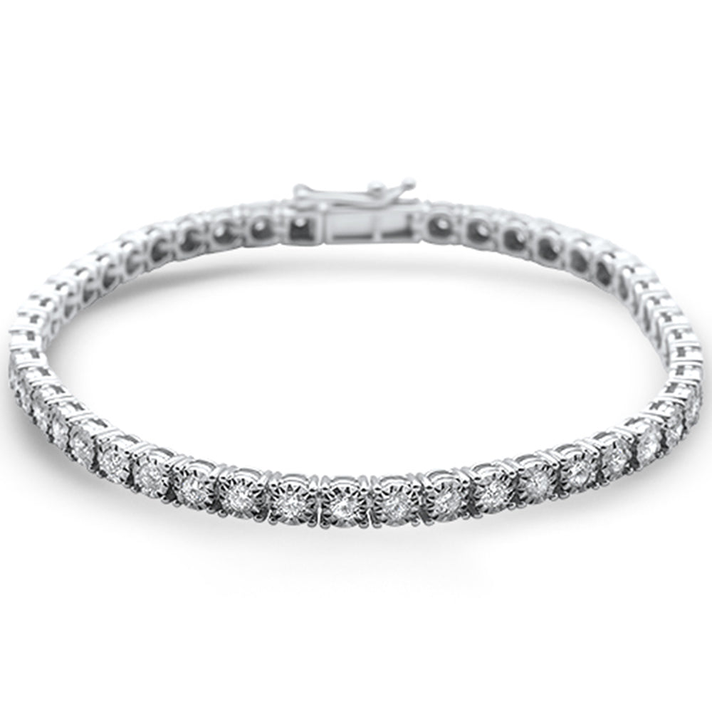 Muse Jewelry 2.10ct 14KT White Gold Diamond Miracle Illusion Tennis Bracelet 7" Long