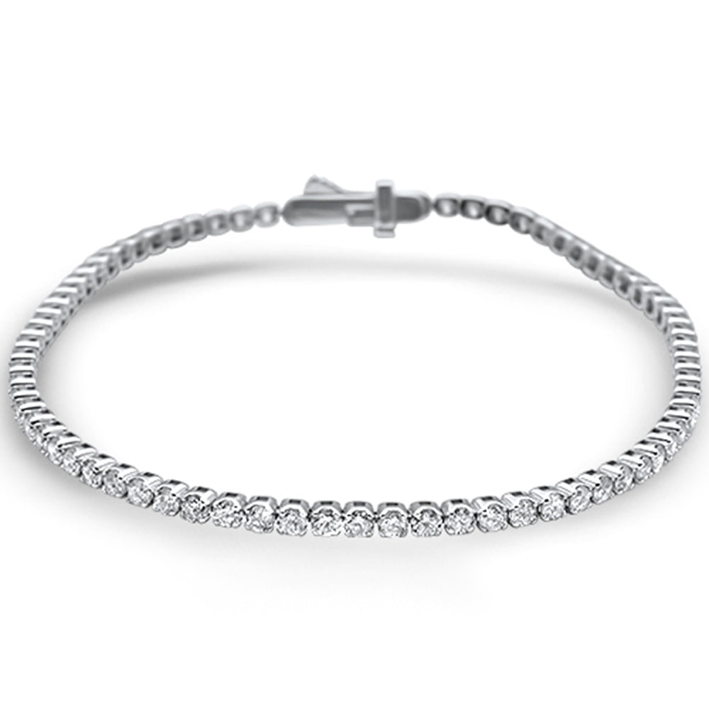 Muse Jewelry 3.01ct 14KT White Gold Diamond Diamond Tennis Bracelet 7" Long