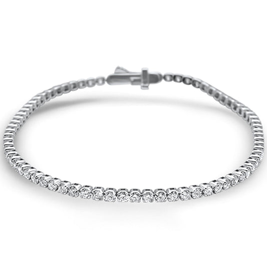 Muse Jewelry 3.01ct 14KT White Gold Diamond Diamond Tennis Bracelet 7" Long