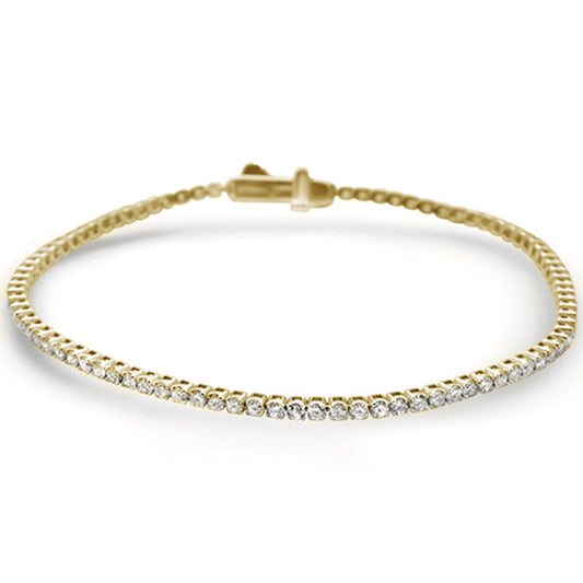 Muse Jewelry 2.09ct G SI 14KT Yellow Gold Diamond Tennis Bracelet 7"