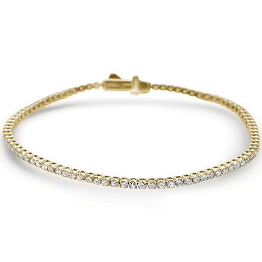 Muse Jewelry 2.00ct G SI 14KT Yellow Gold Diamond Tennis Bracelet 7"