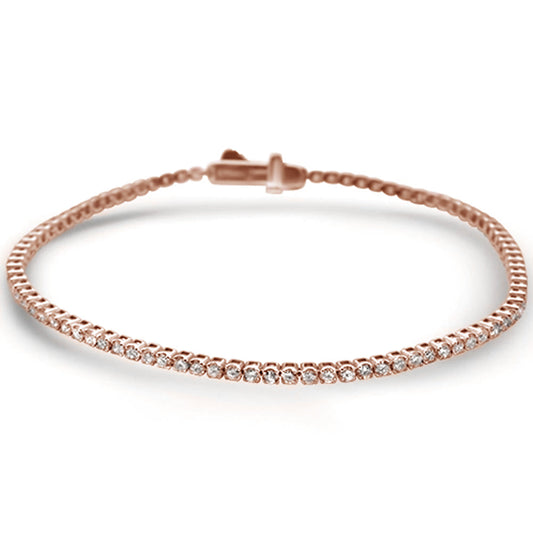 Muse Jewelry 1.98ct G SI 14KT Rose Gold Diamond Tennis Bracelet 7"