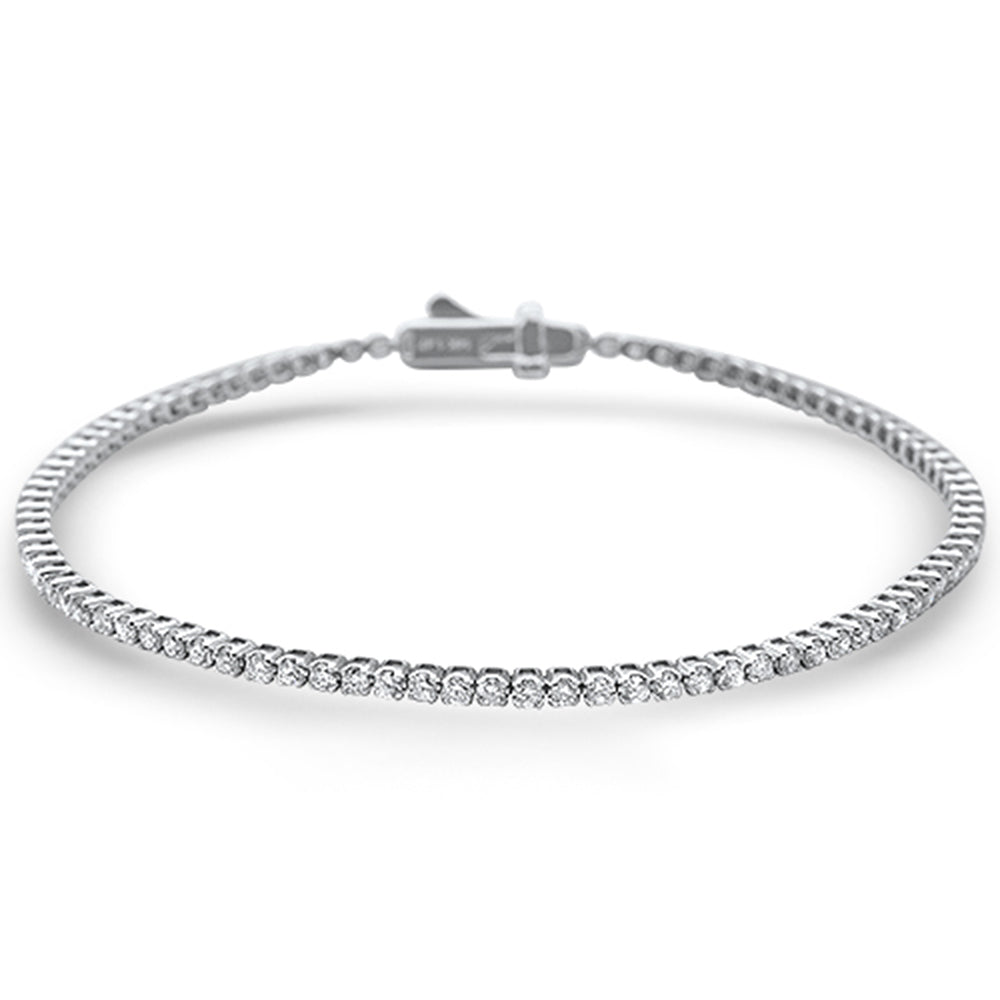 Muse Jewelry 1.51ct G SI 14k White Gold Diamond Tennis Bracelet 7"