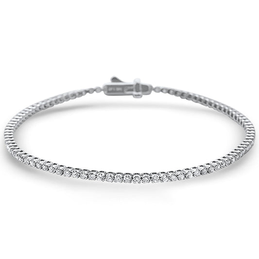 Muse Jewelry 1.51ct G SI 14k White Gold Diamond Tennis Bracelet 7"