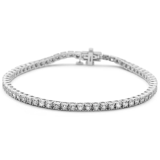 Muse Jewelry 1.08ct G SI 14K White Gold Diamond Miracle Illusion Tennis Bracelet 7" Long