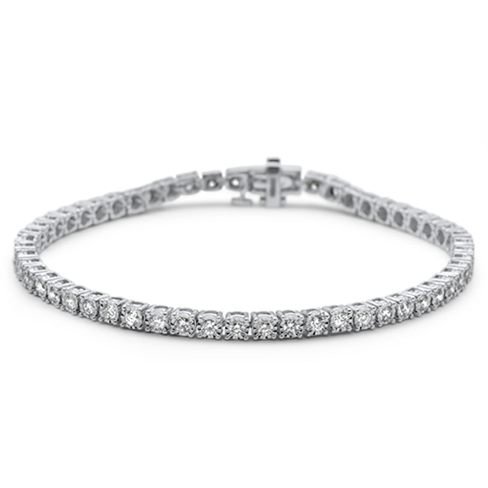 Muse Jewelry 2.00ct G SI 14K White Gold Round Diamond Tennis Bracelet 7" Long