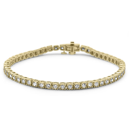 Muse Jewelry 2.03ct G SI 14K Yellow Gold Diamond Tennis Bracelet 7" Long