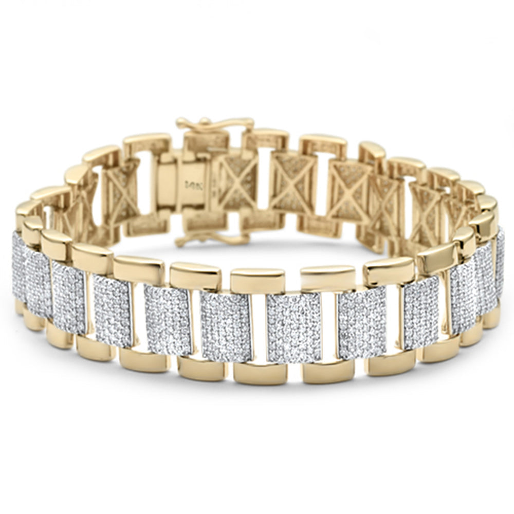 Muse Jewelry 16mm 6.91ct G SI 14K Yellow Gold Diamond Bracelet 8"