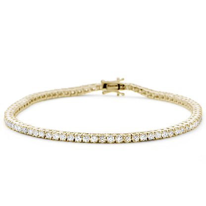 Muse Jewelry 5.98ct 14KT Yellow Gold Diamond Tennis Bracelet 8"