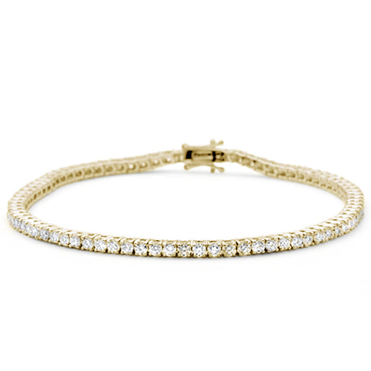 Muse Jewelry 1.99ct 14K Yellow Gold Diamond Tennis Bracelet 7"