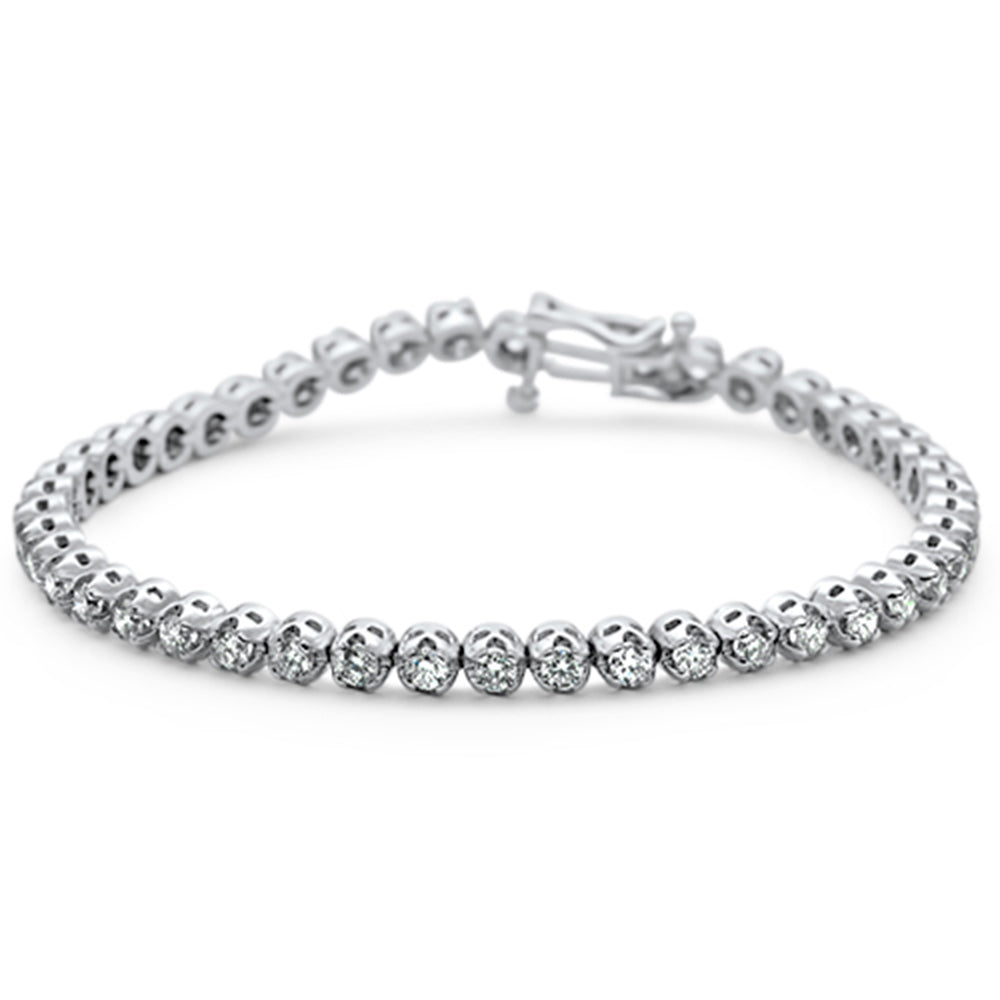 Muse Jewelry 3.26ct G SI 14K White Gold Diamond Tennis Bracelet 7"