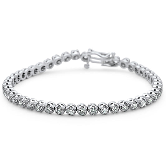 Muse Jewelry 3.26ct G SI 14K White Gold Diamond Tennis Bracelet 7"