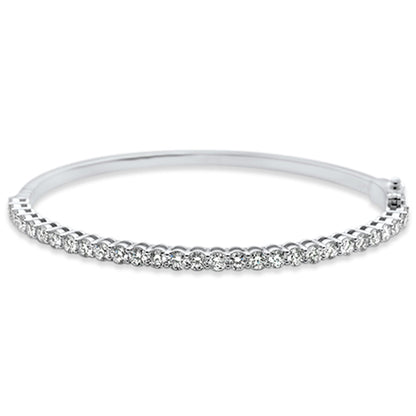 Muse Jewelry 3.01ct G SI 14K White Gold Diamond Bangle Bracelet