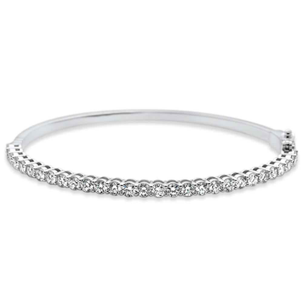 Muse Jewelry 1.87ct G SI 14K White Gold Diamond Bangle Bracelet