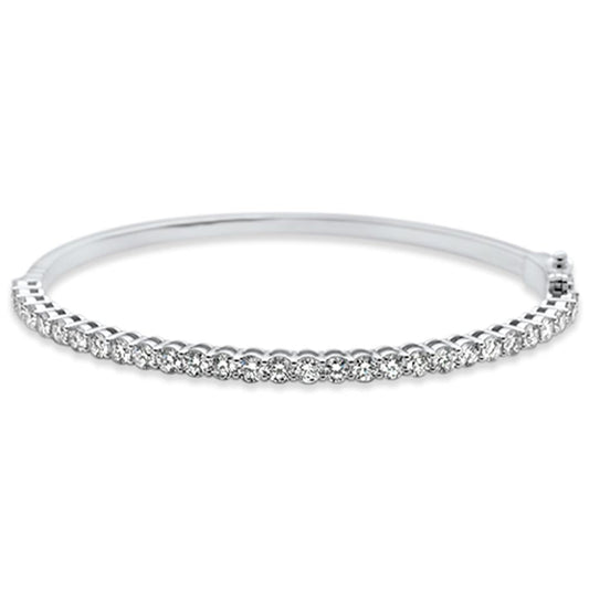 Muse Jewelry 1.87ct G SI 14K White Gold Diamond Bangle Bracelet