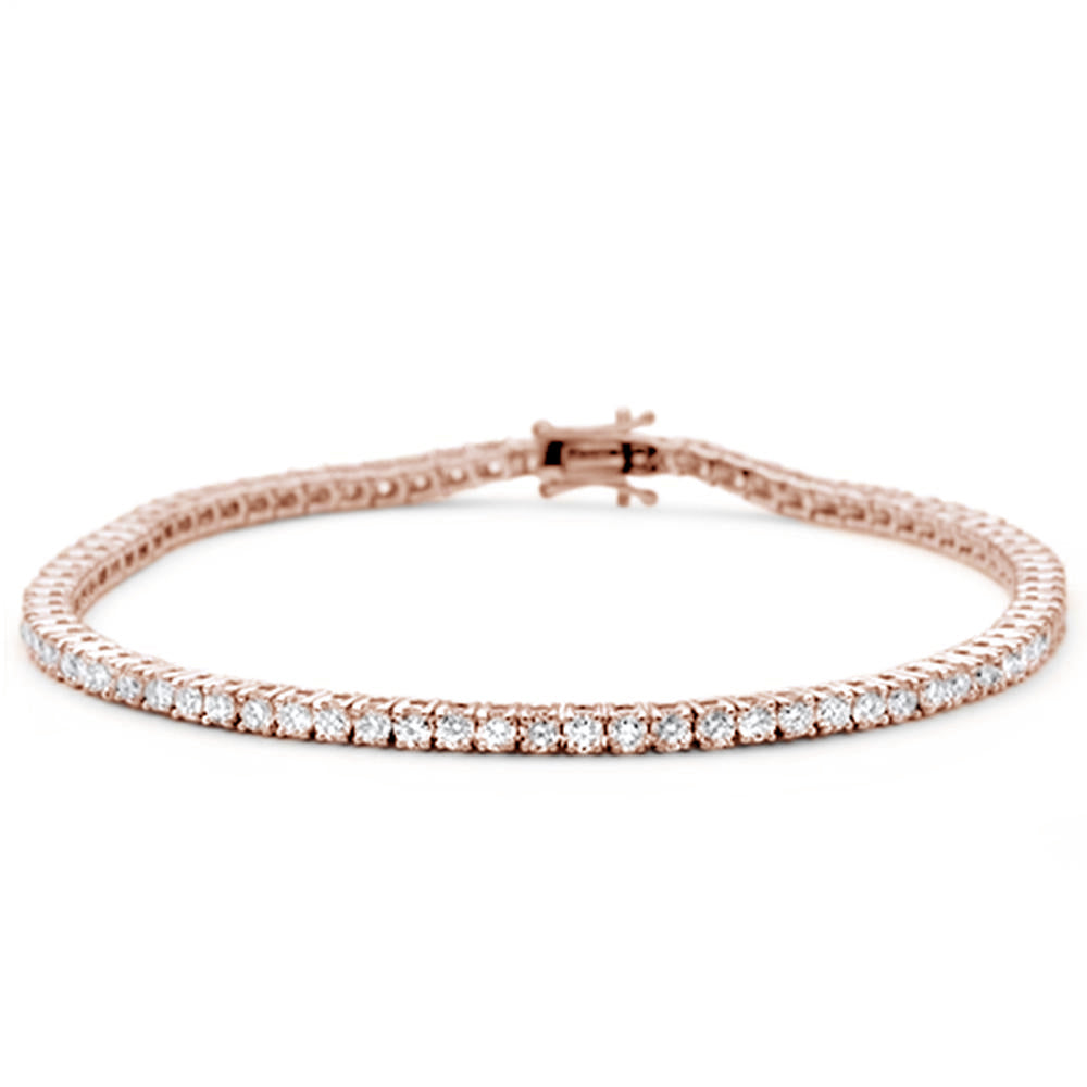 Muse Jewelry 2.27ct 14KT Rose Gold Diamond Tennis Bracelet 7"