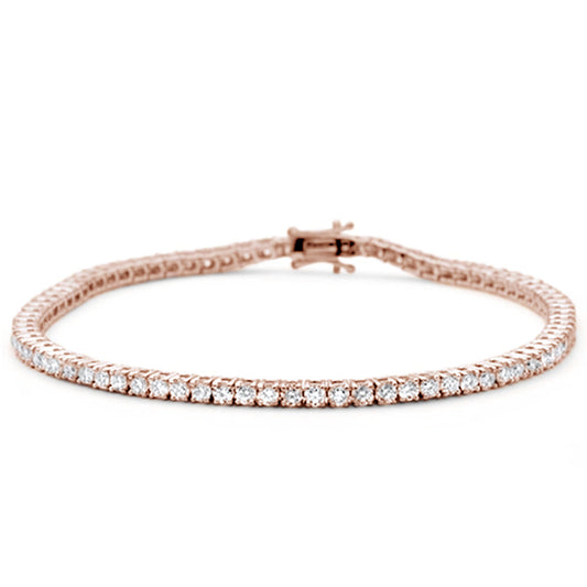 Muse Jewelry 2.27ct 14KT Rose Gold Diamond Tennis Bracelet 7"