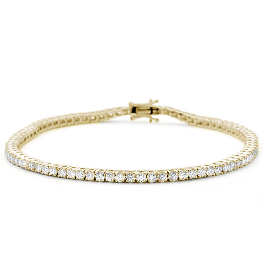 Muse Jewelry 2.30ct 14KT Yellow Gold Diamond Tennis Bracelet 7"