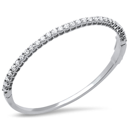 Muse Jewelry 3.00ct G SI 14K White Gold Diamond Bangle Bracelet