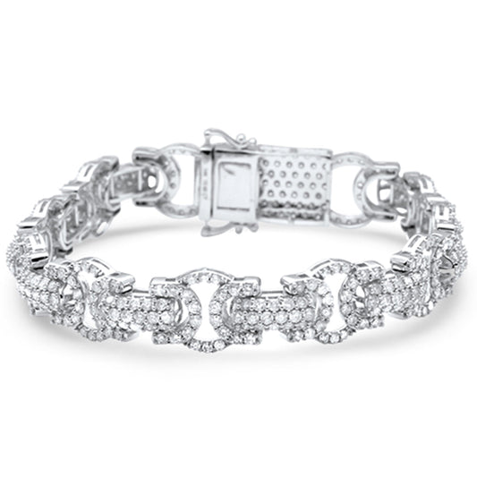 Muse Jewelry 10.60ct G SI 14K White Gold Tennis Bracelet 8.5" Long