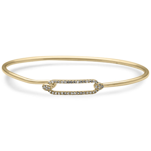 Muse Jewelry .19ct G SI 14K Yellow Gold Diamond Bangle Bracelet