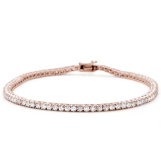 Muse Jewelry 2.00ct 14K Rose Gold Diamond Tennis Bracelet 7" Long