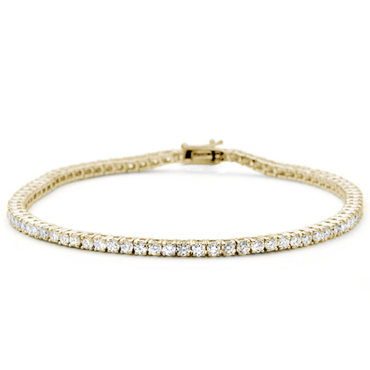 Muse Jewelry 2.02ct 14KT Yellow Gold Diamond Tennis Bracelet 7"