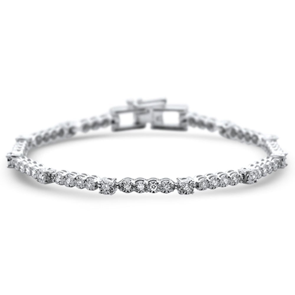 Muse Jewelry 1.00ct G SI 14K White Gold Diamond Miracle Illusion Tennis Bracelet 7" Long