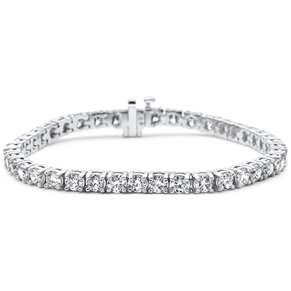 Muse Jewelry 9.50ct G SI 14K White Gold Round Diamond Tennis Bracelet 7" Long