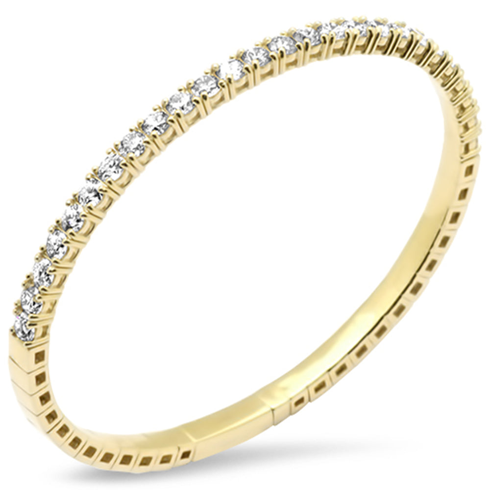 Muse Jewelry 4.22ct G SI 14K Yellow Gold Diamond Bangel Bracelet 60.00mm