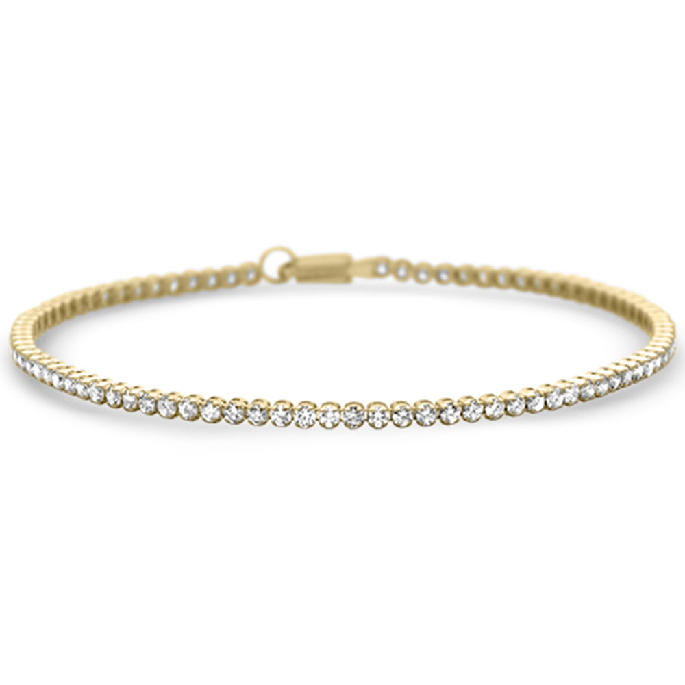 Muse Jewelry 1.00ct G SI 14K Yellow Gold Round Diamond Tennis Bracelet 7" Long