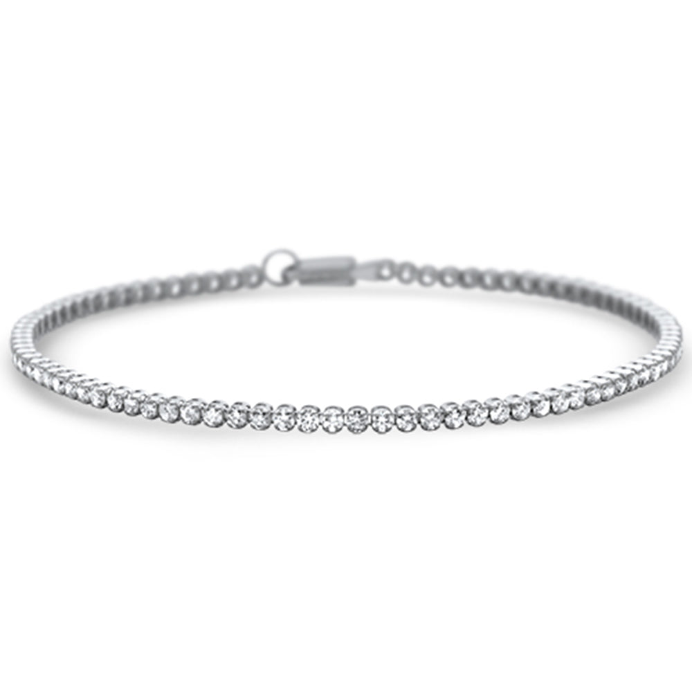 Muse Jewelry 1.00ct G SI 14K White Gold Round Diamond Tennis Bracelet 7" Long