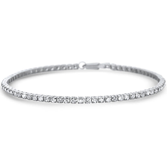 Muse Jewelry 3.00ct G SI 14K White Gold Diamond Tennis Bracelet 7" Long