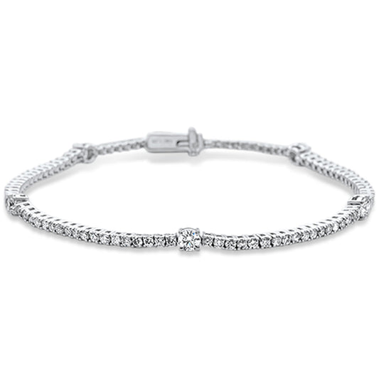 Muse Jewelry 2.50ct G SI 14K White Gold Diamond Tennis Bracelet 7" Long