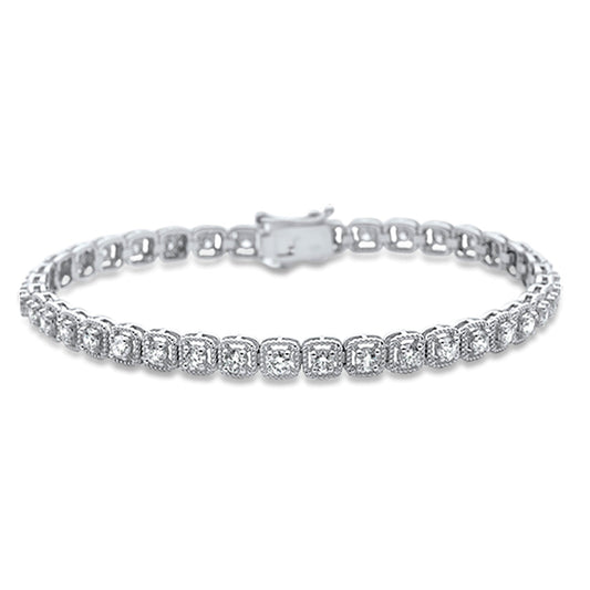 Muse Jewelry 2.78ct G SI 14K White Gold Round Diamond Tennis Bracelet 7" Long